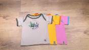 Camiseta rosa-azul manga larga 100% algodón ecológico bébés Nature