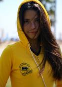 Sudadera surfera de mujer - On The Road Again -  Amarillo