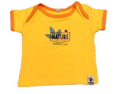 Camiseta Amarillo manga corta 100% algodón ecológico bébés Nature