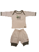 Camiseta Beige manga larga 100% algodón ecológico bébés Nature