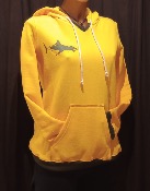 Sudadera surfera de mujer - Tiburon Respect Pur Oceans -  Amarillo / Caqui - Front